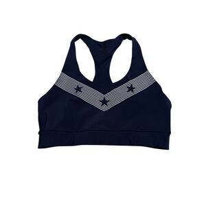 Soulcycle Sports Bra Women's Large Blue Star Stripe Graphics